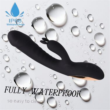 Вібратор G-Punkt Rabbit – класичний, 10 режимів, нагрів, тихий, чорний