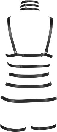 Жіночий корсет-нагрудник з мереживом у стилі панк, повна сітка, чорний. Комплект спідньої білизни з ремінцями, поясом та стрінгами. Ідеально для вечірок, фестивалів та тематичних заходів у стилі готика та раве.