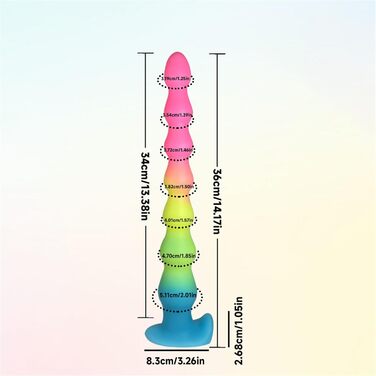 Анальний дildo Axcroo з м'якого силікону, 36 см, з кулями та ланцюгом, стимулятор простати, для чоловіків та жінок