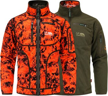 Двостороння куртка для полювання Rondane Fleecejacke Orange Camo, флісова куртка (Orange Blaze Camo/Melange Green), розмір 3XL
