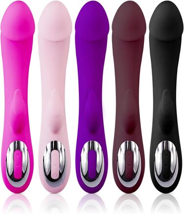 Вібратор G-точка з силікону для жінок, 7 режимів, Rabbit Vibrators, червоний