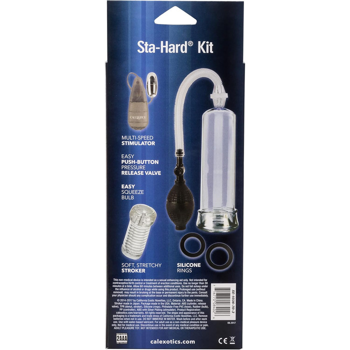 Набір для мастурбації Apollo California Exotic Novelties з помпою для пеніса, сірий