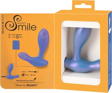 Вібратор Sweet Smile Flexible - 3,3 см (Анальний, Металевий, Синій)