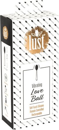 Vibro-яйце LUST Love Ball: 10 режимів вібрації, стимуляція, м'яка поверхня, з петлею, чорний