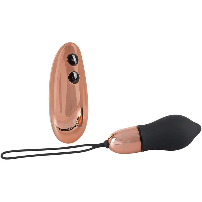 ORION Bullet-Ei - інтимний масажер для жінок та чоловіків, 7 режимів вібрації, з петлею та пультом керування, мідний дизайн, чорний колір