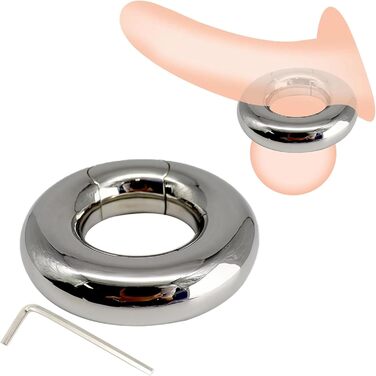 Сталевий розтягувач яєчок Jinqian 420г - важкий, для чоловіків, сталевий кільце для яєчок, аксесуар для BDSM