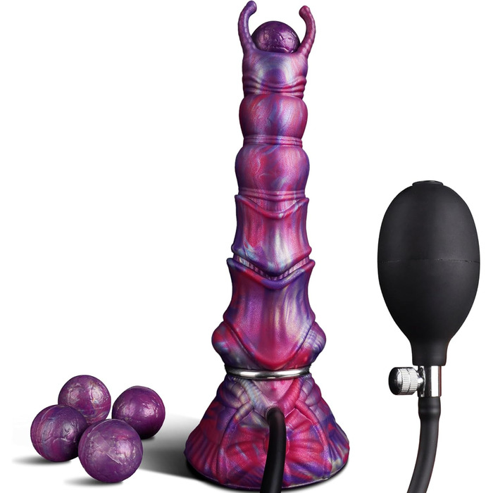 Анальний плагін Dilo Monster XXL з 4 силіконовими яйцями, 27 см - BDSM іграшки для пар