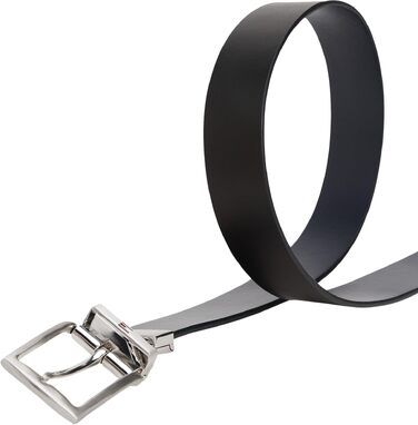 Чоловічий шкіряний ремінь Tommy Hilfiger Denton двосторонній, 3.5 см, 105 см, синій/чорний