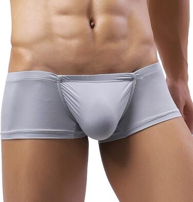 Шорти боксери чоловічі Faringoto, дихаюча білизна з шовковистого льону, труси боксери (XL, блакитний, чорний, білий, сірий, зелений)