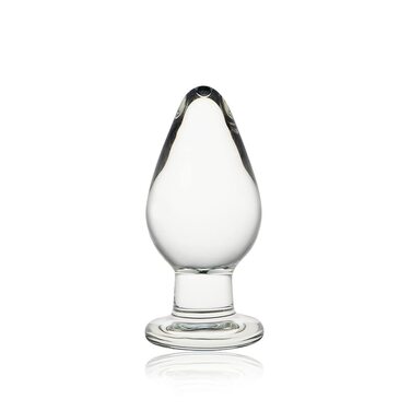 Анальний розширювач-пробка з кришталю та силікону 4 см для пар – стимулююча іграшка для секс-ігор