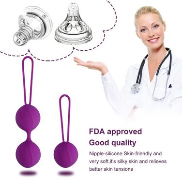 Силіконові вагінальні кульки Кегель 3 шт. (фіолетовий) - тренажер для зміцнення м'язів та сексуального здоров'я