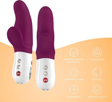 Вібратор для жінок Rabbit MISS BI (фіолетовий) - вібратор-зайчик, дildo з 100% медичного силікону