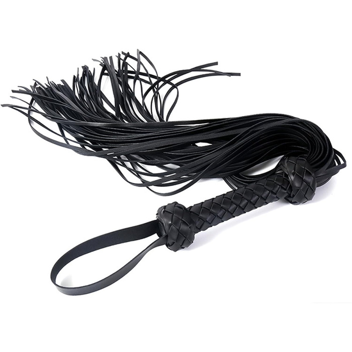 Пляшка для БДСМ: шкіряний плетище для еротичних ігор, косплею та зв'язування