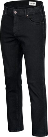 Чоловічі стрейч-джинси Wrangler Texas Regular Fit Authentic Straight, чорні (Black Overdye), з ременем, розмір 34W/32L
