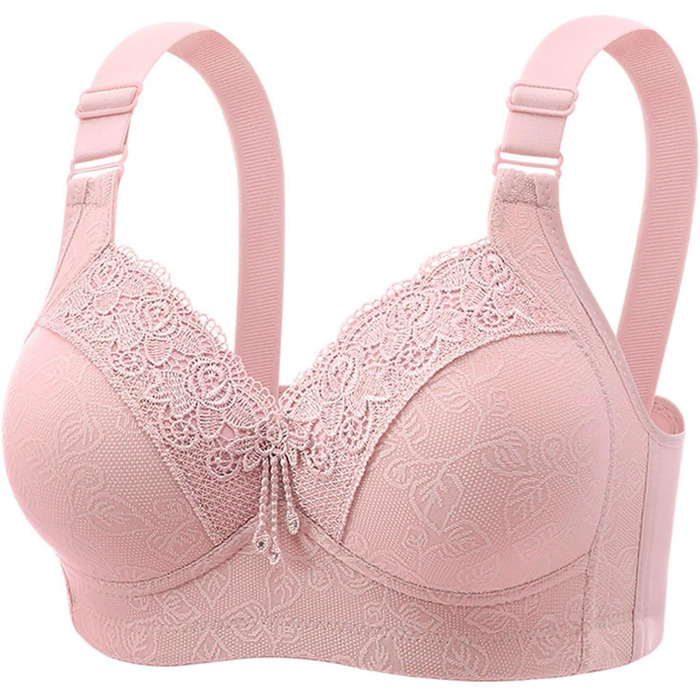 3 шт. бюстгальтер для жінок без кісточок Push Up, великий розмір, класичний комплект, м'який та зручний, для великих грудей, підходить для спорту та повсякденного носіння (зелений+сірий+рожевий), 100B