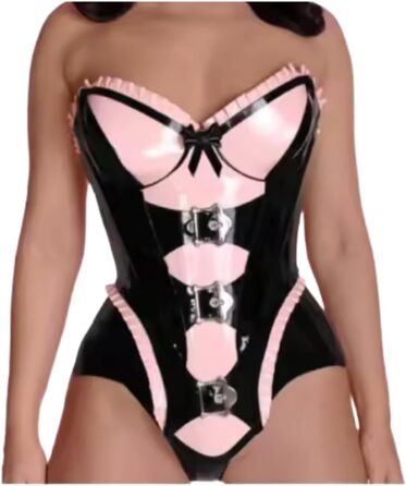 Комбінезон з латексу, облягаючий, 0.4 мм, ручної роботи, чорний (Schwarz)