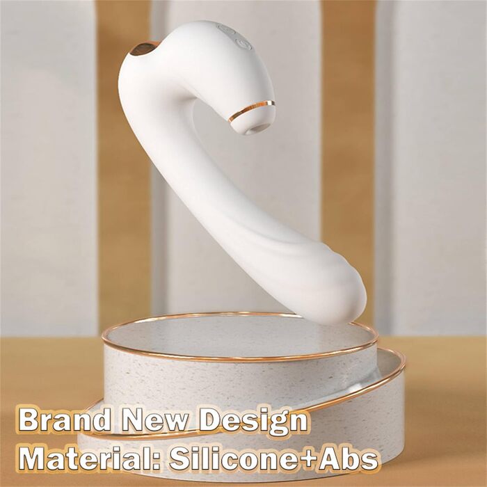 Вібратор Rabbit G-Punkt, силіконовий вібратор для жінок, кліторальний масажер з 7 режимів вібрації та 3 режимами насосу. Іграшки для дорослих, білий.