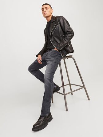 Чоловічі джинси Jack & Jones Glenn Original Slim Fit, чорні (36W / 36L)