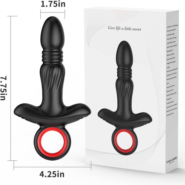 Вібратор для чоловіків Analvibratoren 9 режимів, з пультом, стимулятор простати, чорний