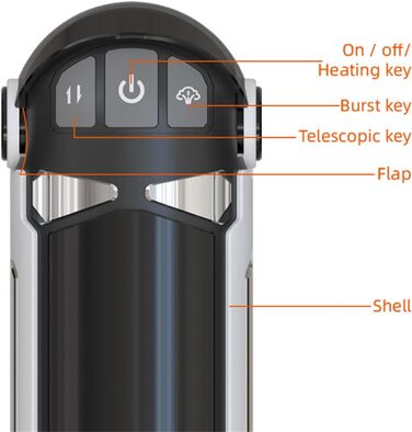 Електричний масажер для чоловіків з функцією нагріву та телескопічним дизайном