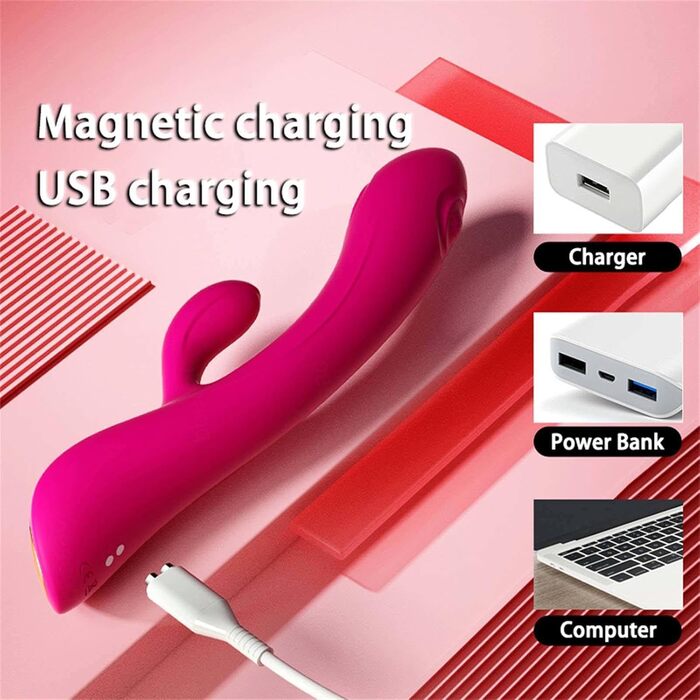 Вібратор Rabbit для жінок: 10 режимів, стимуляція клітора та G-точки, червоний