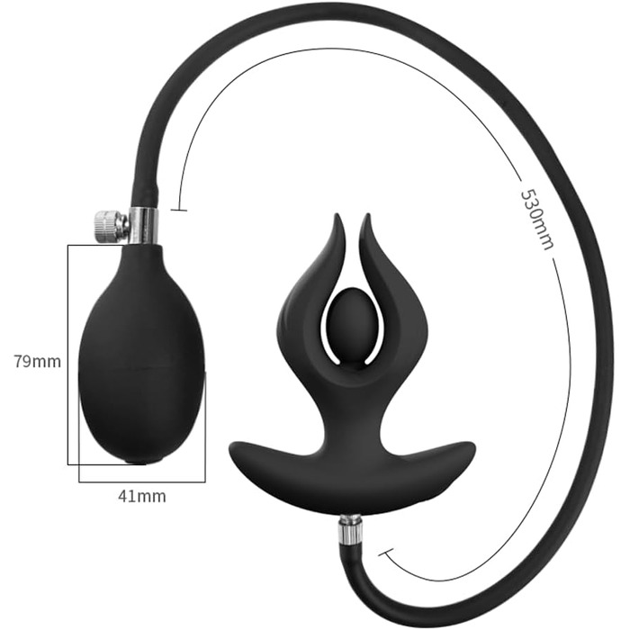 Надувний анальний вібратор Jpscor для чоловіків та жінок, силіконовий вібратор з 10 режимами, повітряний насос, пульт дистанційного керування, стимуляція простати, секс-іграшки для пар (чорний)