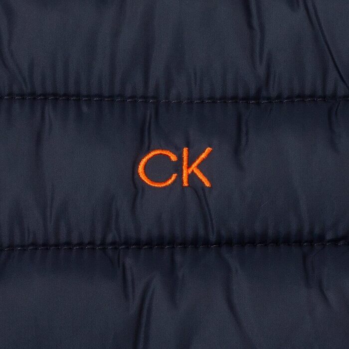 Чоловічий гібридний утеплений жилет Calvin Klein для гольфу, темно-синій з помаранчевим