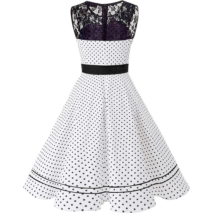 Сукня Rockabilly AXOE 50-х років біла, вінтажна коктейльна сукня А-силуету з поясом для весілля та свят