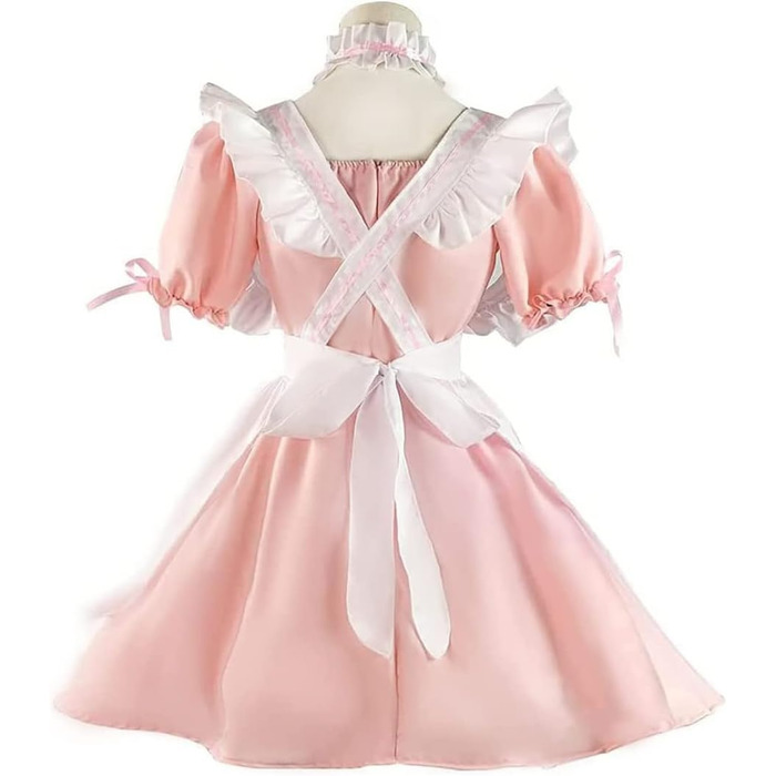 Костюм французької служниці Аніме: комплект для косплею, рожевий, розмір M