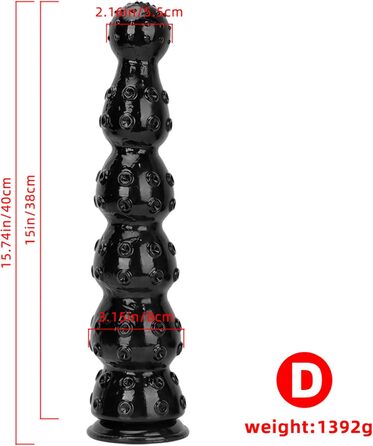 Анальний дилататор G-Spot XXL з сильним присоском, чорний лакс, для жінок. Стимуляція ануса та G-точки