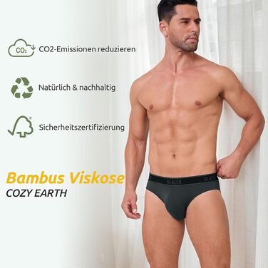 Чоловічі труси CLALER з бамбука (6 шт.) - дихаюча спортивна білизна з антибактеріальним ефектом, чорний+сірий+синій+червоний+зелений+жовтий