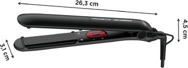 Випрямляч для волосся Rowenta Optiliss SF3210 з керамічним покриттям, 10 режимів температури до 230°C, швидкий нагрів 30 сек, чорний