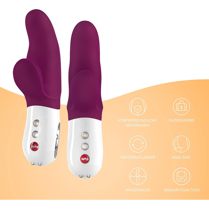 Вібратор для жінок Rabbit MISS BI (фіолетовий) - вібратор-зайчик, дildo з 100% медичного силікону