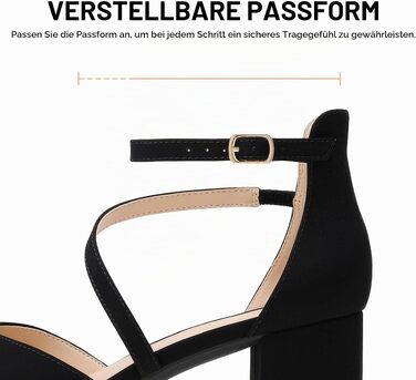 Жіночі туфлі-човники Dream Pairs, закритий носок, нубук, чорні, розмір 39 EU