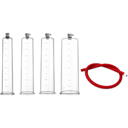 Вакуумна помпа для збільшення пеніса з силіконовим шлангом для чоловіків. Допомагає при еректильній дисфункції. Іграшка для дорослих для соло та парних ігор (23x5.7 см)