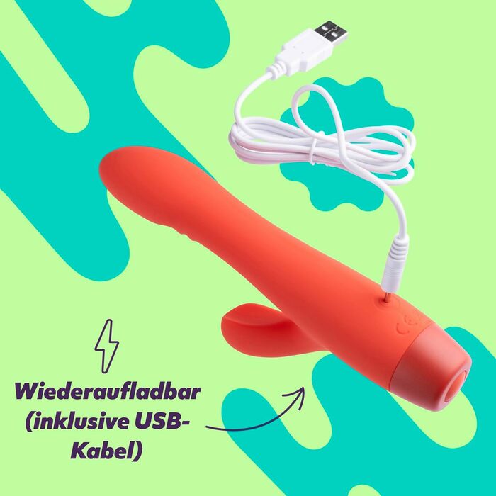 Вібратор AMORELIE Joy – Rabbit для жінок | Водостійкий, перезаряджається, силікон та ABS