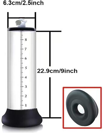 Насос для збільшення статевого члена Qiyasex з манометром, преміум-якість, знімний манжет, для чоловіків