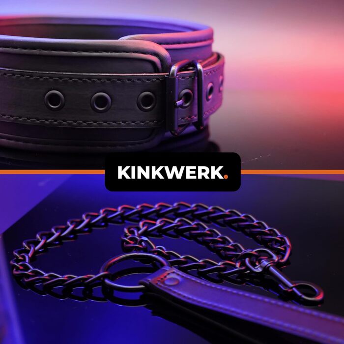 Нашийник Real PU для шиї з ланцюгом-керівником | Гнучкий та міцний для бондейдж-ігор | Зручне внутрішнє покриття | Естетичний, дискретний дизайн | BDSM, Бондейдж
