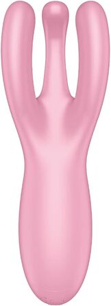 Satisfyer Threesome 4: Вібратор для клітора та інтимних зон, 3 двигуни, водонепроникний (IPX7), рожевий