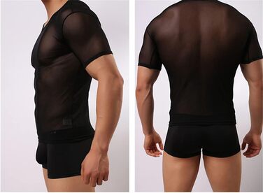 Чоловіча прозора футболка-сітка Bollrllr: сексуальна нижня білизна, футболка-сітка, топ, майка