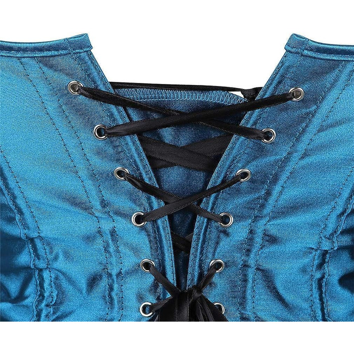 Корсет Daen Korsett великого розміру: сексуальний корсет, топ, спідня білизна (L, блакитно-зелений, блакитний)