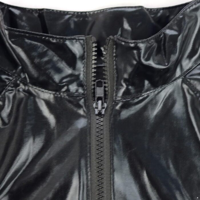 Комбінезон з ефектом мокрого блиску YiZYiF для чоловіків, латексний, чорний, S-3XL