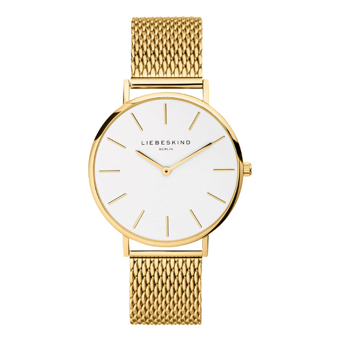 Жіночий наручний годинник Liebeskind Berlin LT-0156-MQ IP Black (Золотистий / Білий)