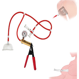 Набір ніпельних сосків 3-в-1 з ручною вакуумною помпою для жінок. Масажер клітора, вагінальна насос, вагінальний сосок.