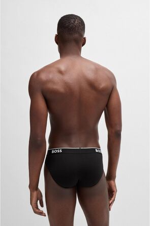 Сліпески BOSS чоловічі 3 шт. з бавовни з логотипами на гумці (S)