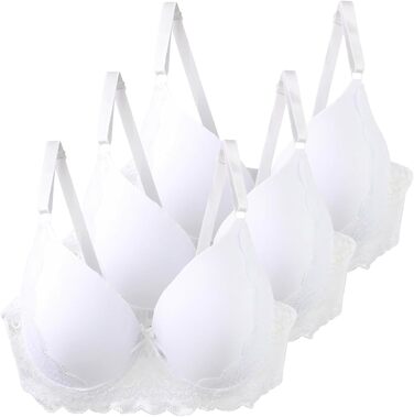 3 шт. бюстгальтери XCXC для жінок з кісточками, великі розміри, Push-Up, мереживо, регульовані бретелі, дихаючі, комфортні, для повсякденного використання та відпочинку