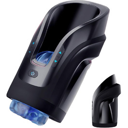 Електричний секс-іграшка для чоловіків з 5 швидкостей та 3D реалістичною вагіною, аудіо-інтеракція, телескопічний дизайн