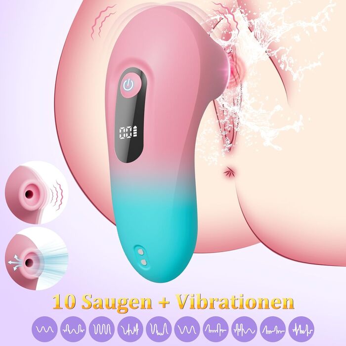 Вібратор Sauger для жінок з LED, керуванням через APP та 10 режимами потужності - іграшка для дорослих