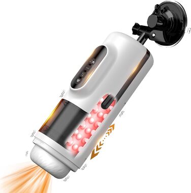 Електричний мастурбатор для чоловіків - чаша з насосом, вібрацією та підігрівом. Масажер для статевих органів