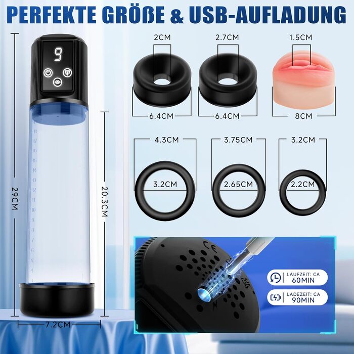 Набір секс-іграшок для пар Eisches: вібратори, стимулятори клітора, сосків та пеніса, анальний плагін, 10 режимів, прозорий